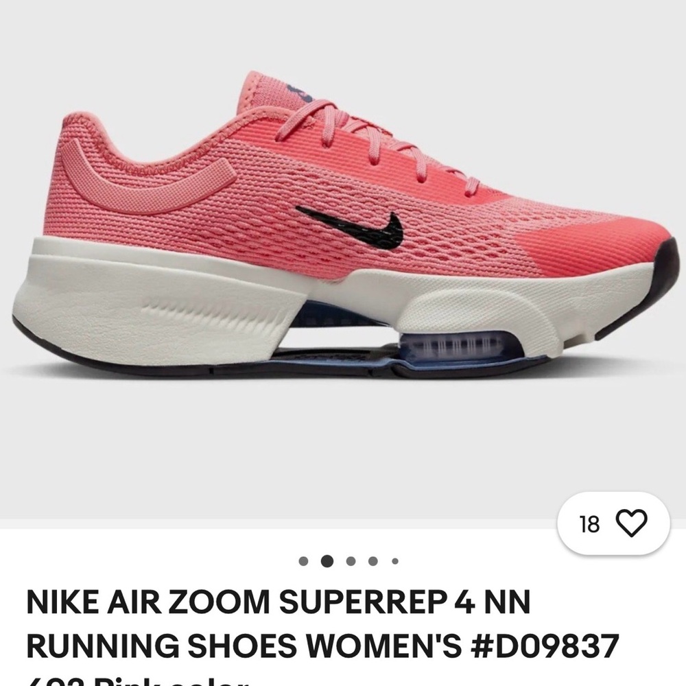 BARELY USED Nike Air Zoom SuperRep 4 NN Women's Shoes - Pink and White